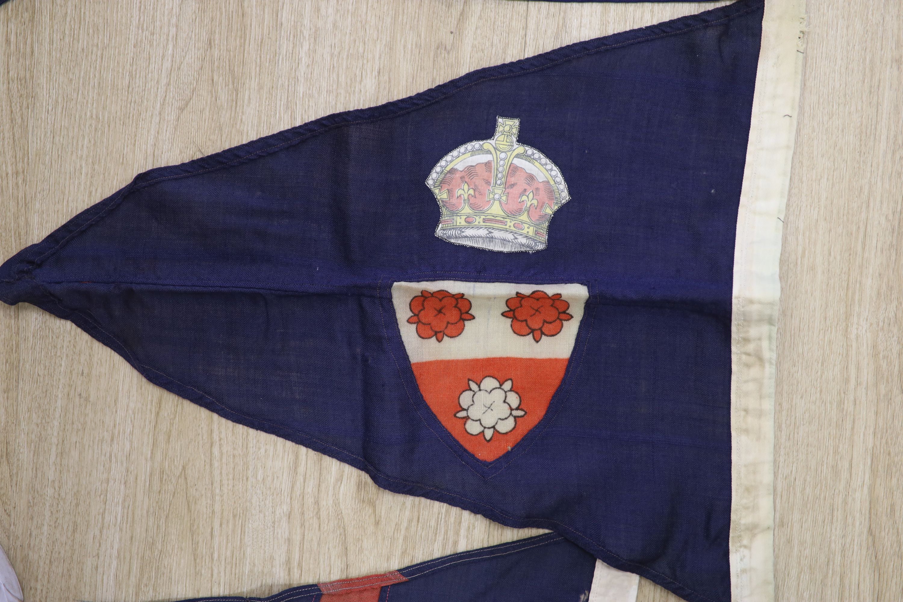 A group of 1950s Ensign flags